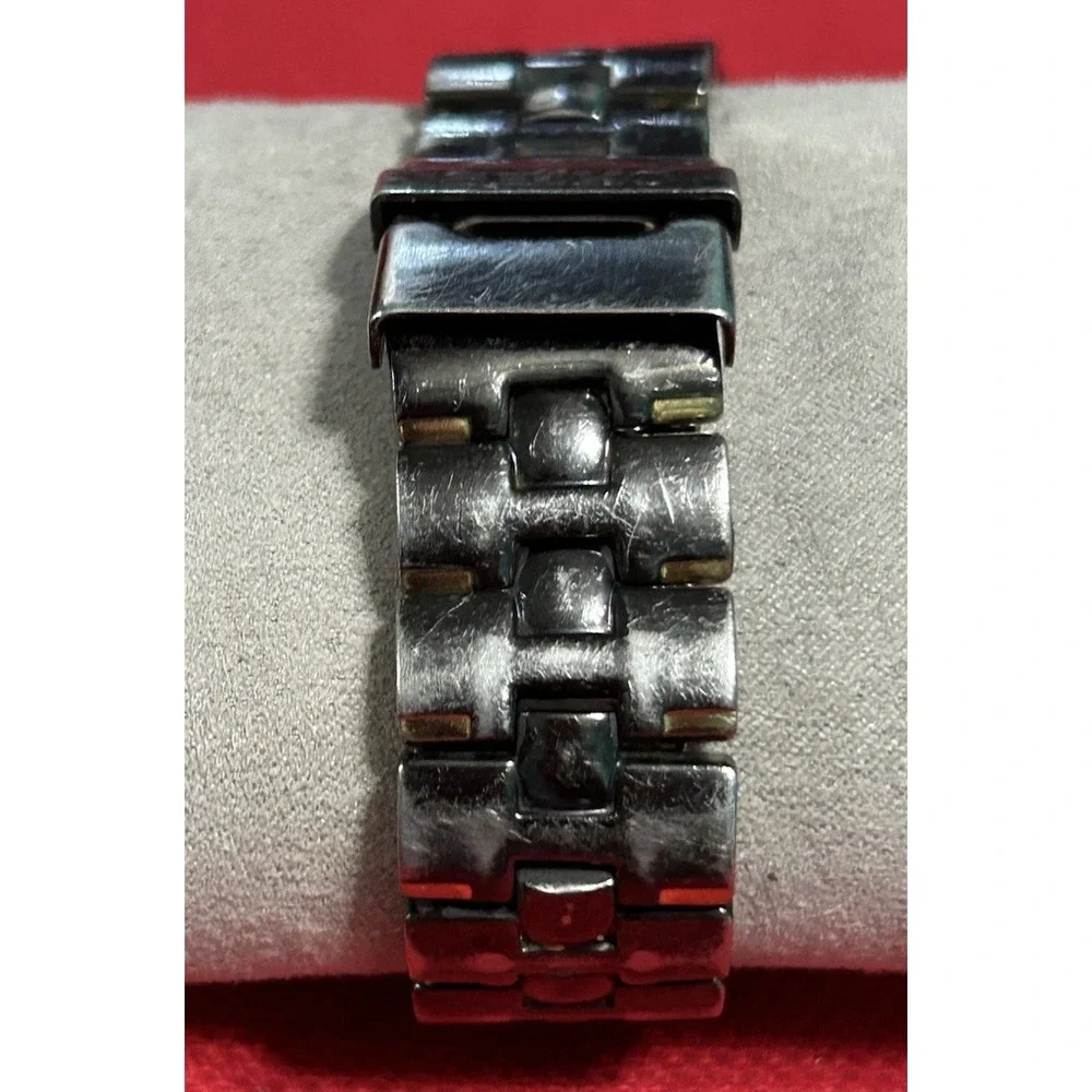 Vintage Seiko Chronograph Alarm Black Chrome/Gold Quartz Men's Watch 7T62-0CJ0‎